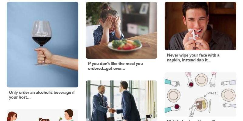 Dining Etiquette: During the Meal