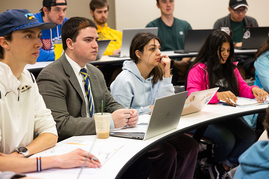 Students in WCOB classroom