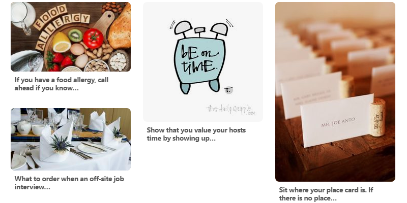 Dining Etiquette: Research and arrival