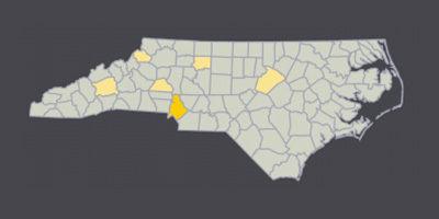 2023-2024 Top Locations in NC where graduates of graduate programs went
