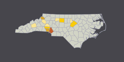 Top Locations in NC where graduates went